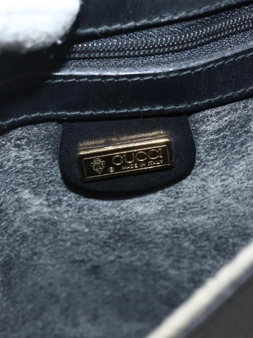 GUCCI Micro GG Supreme Web Sherry Line Bag PVC Black 001 115 0914 Auth ARZ351 - Picture 11 of 16